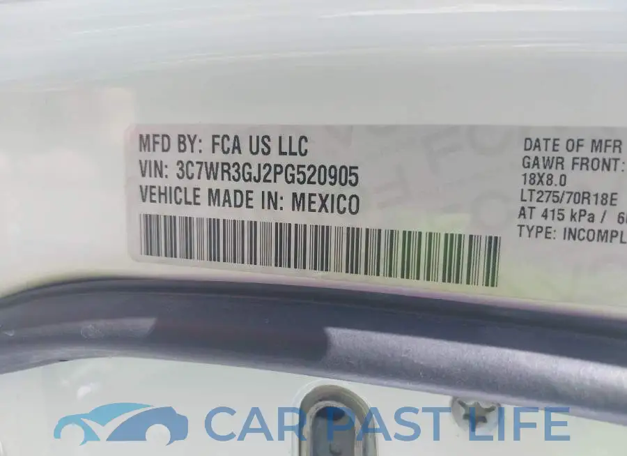3C7WR3GJ2PG520905# 8