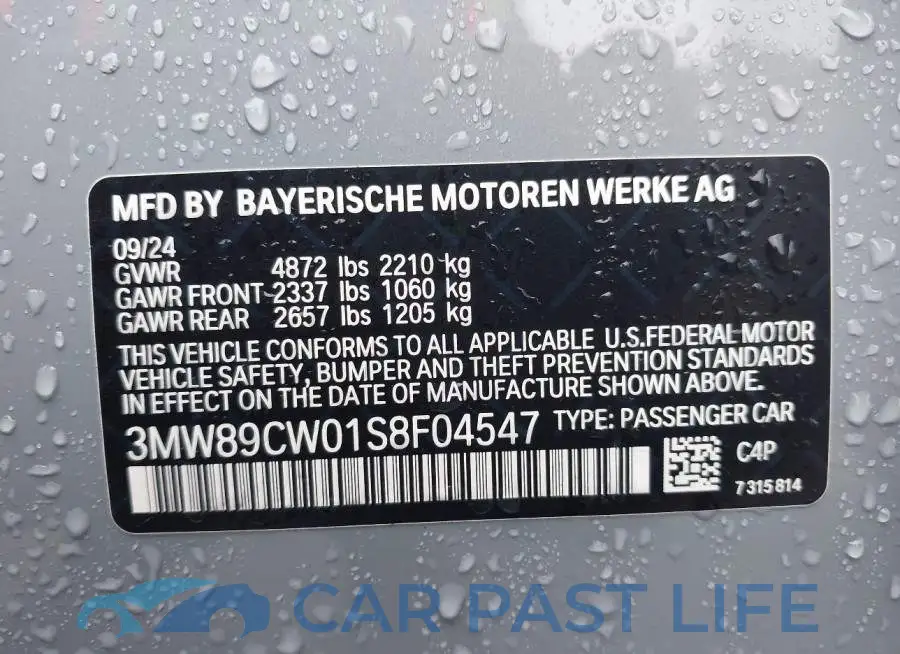 3MW89CW01S8F04547# 9