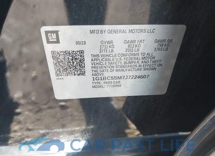 1G1BC5SM7J7224607# 9