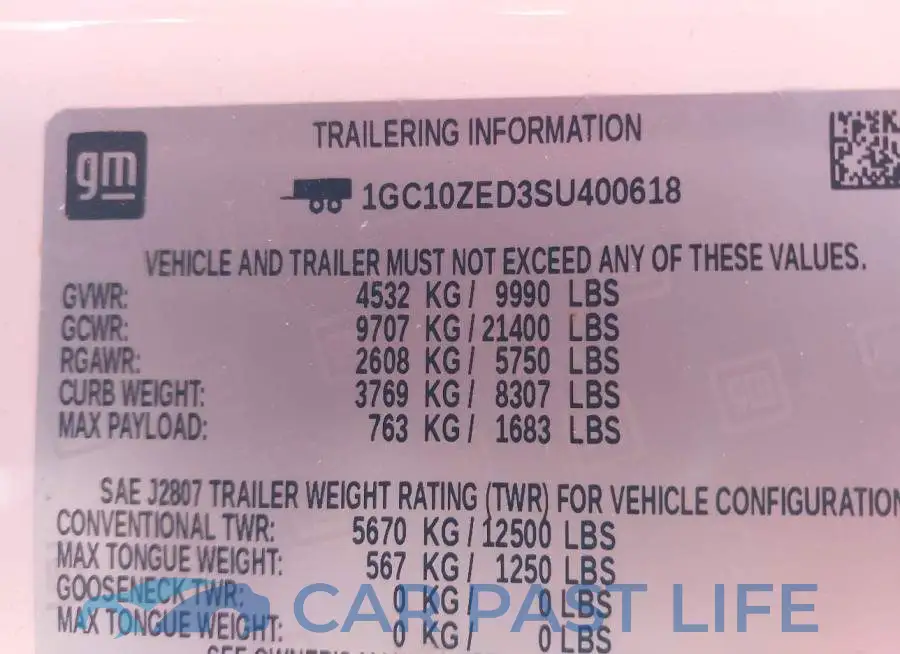 1GC10ZED3SU400618# 9