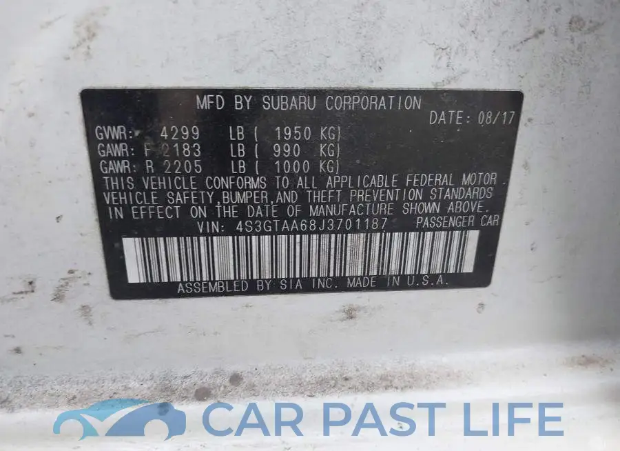 4S3GTAA68J3701187# 9