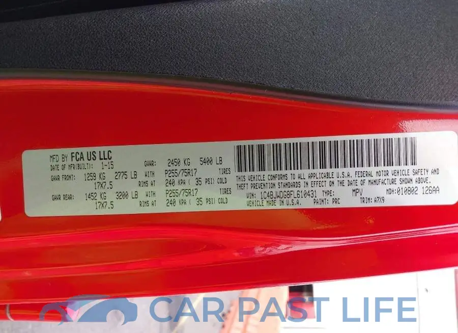 1C4BJWDG8FL610431# 9
