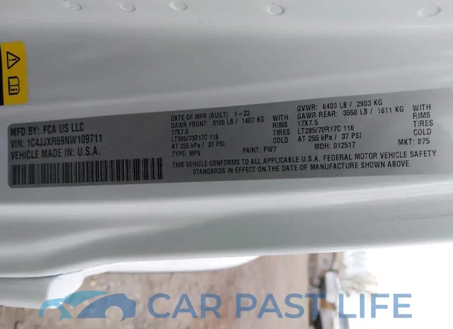 1C4JJXR69NW109711# 9