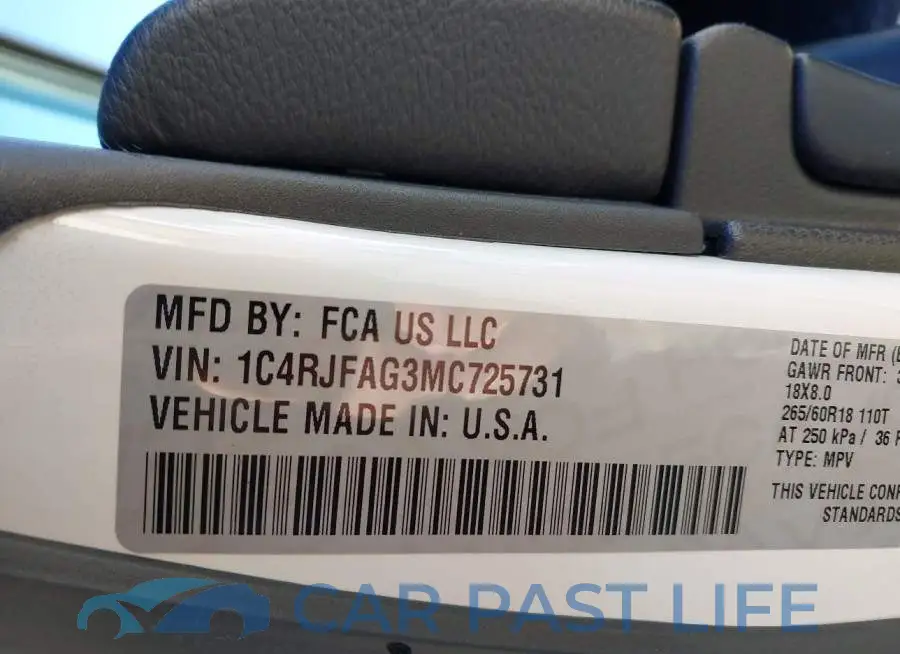 1C4RJFAG3MC725731# 9