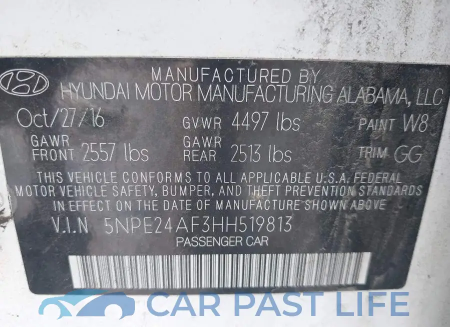 5NPE24AF3HH519813# 9