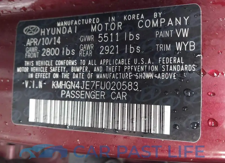 KMHGN4JE7FU020583# 9