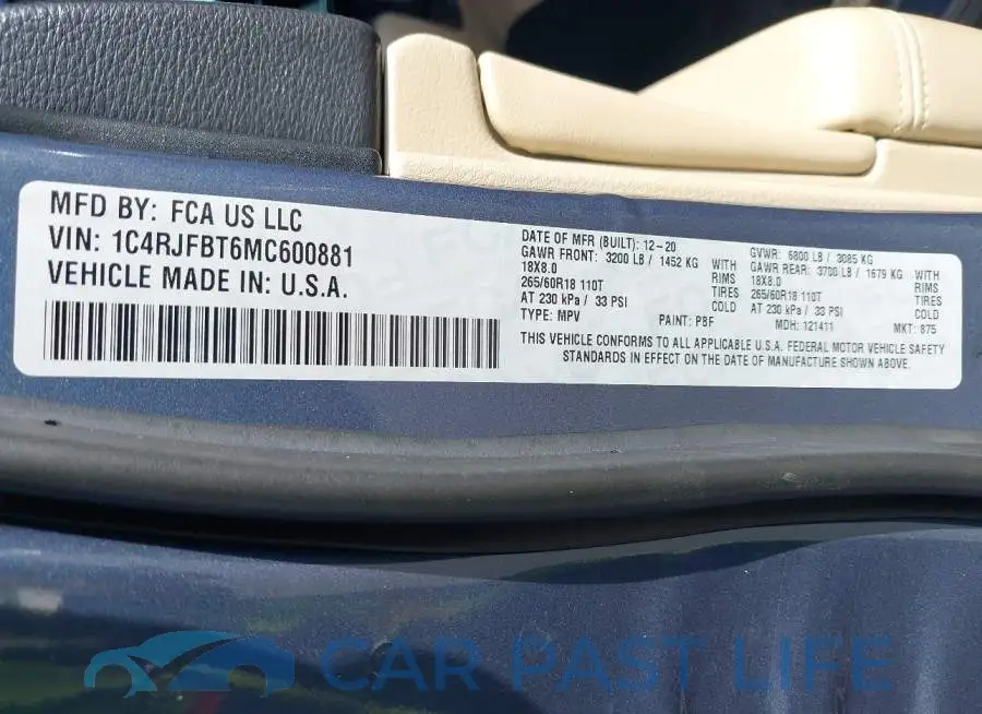 1C4RJFBT6MC600881# 9