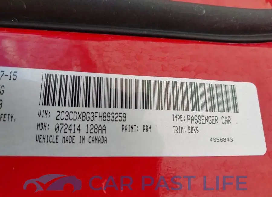 2C3CDXBG3FH893259# 9