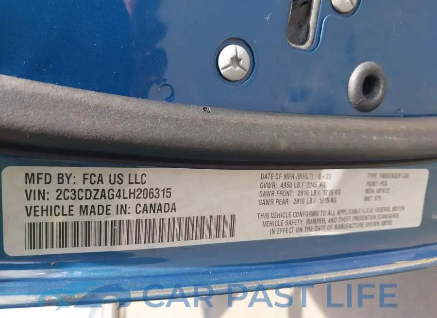 2C3CDZAG4LH206315# 9