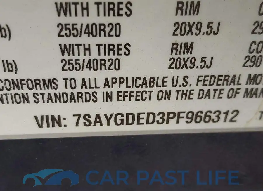 7SAYGDED3PF966312# 9