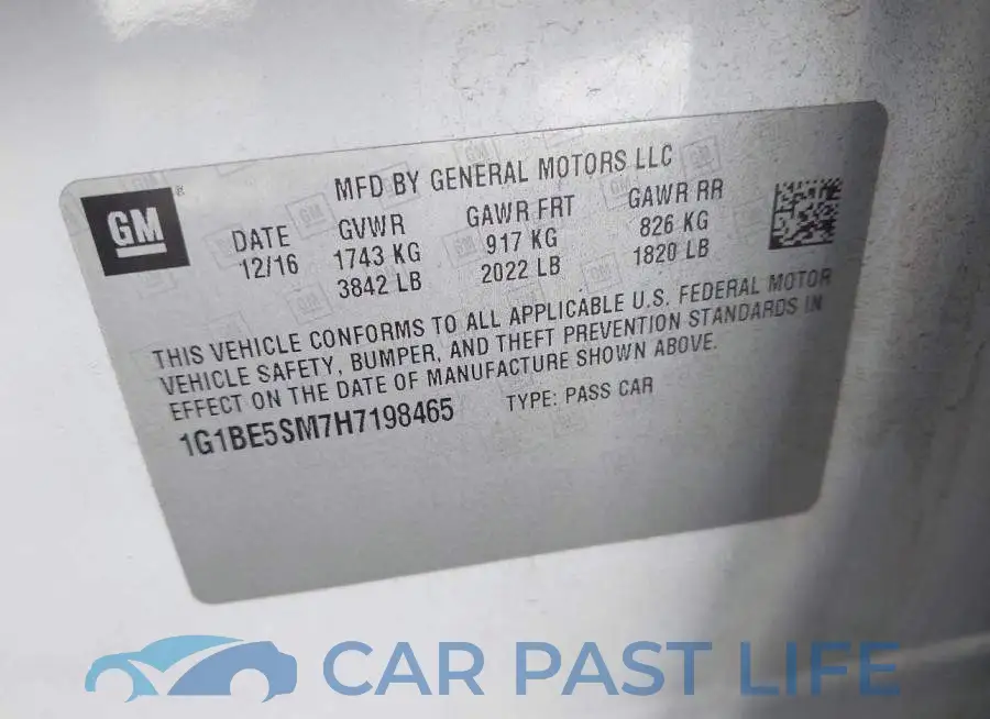 1G1BE5SM7H7198465# 9