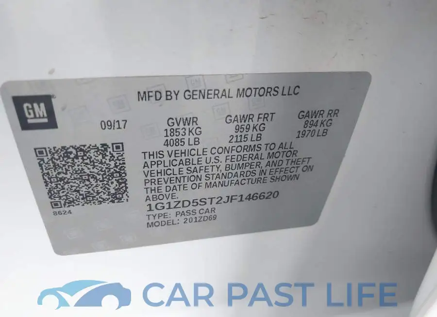 1G1ZD5ST2JF146620# 9