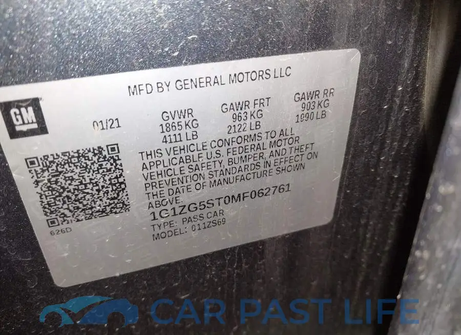 1G1ZG5ST0MF062761# 9