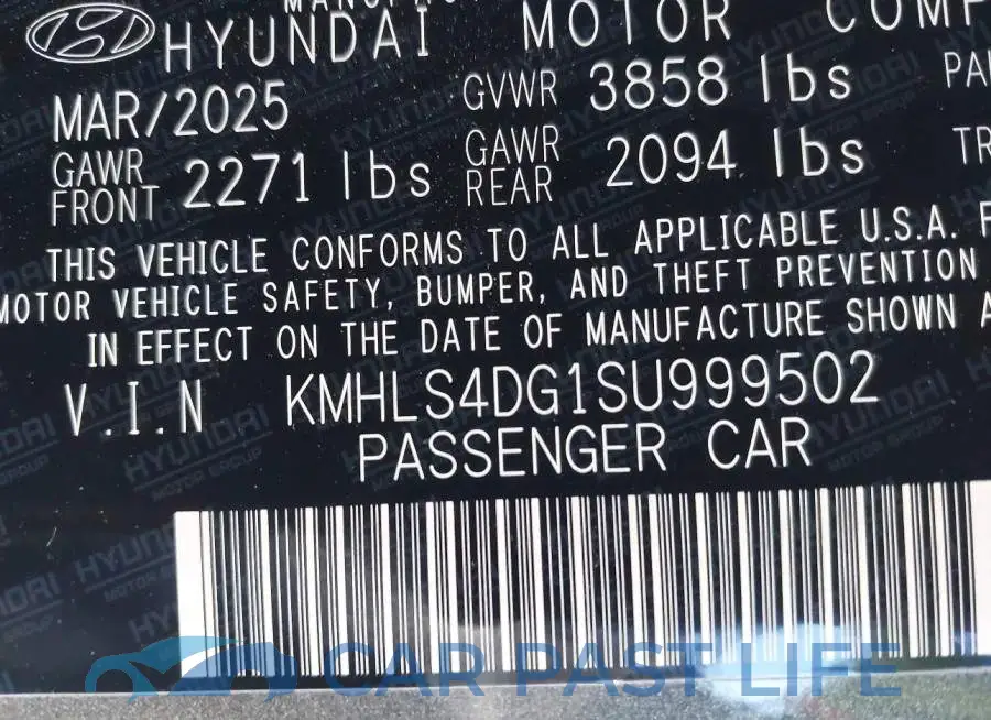 KMHLS4DG1SU999502# 9