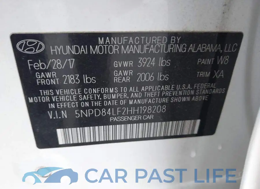 5NPD84LF2HH198208# 9