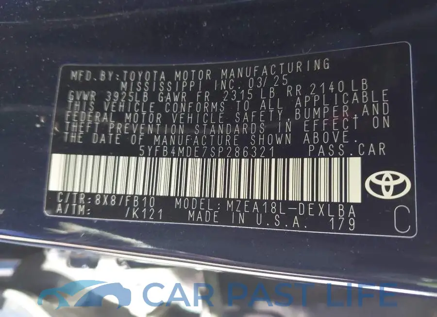 5YFB4MDE7SP286321# 9