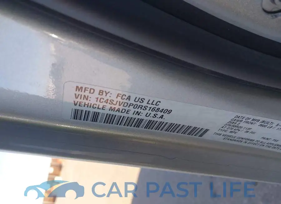 1C4SJVDP0RS168409# 9