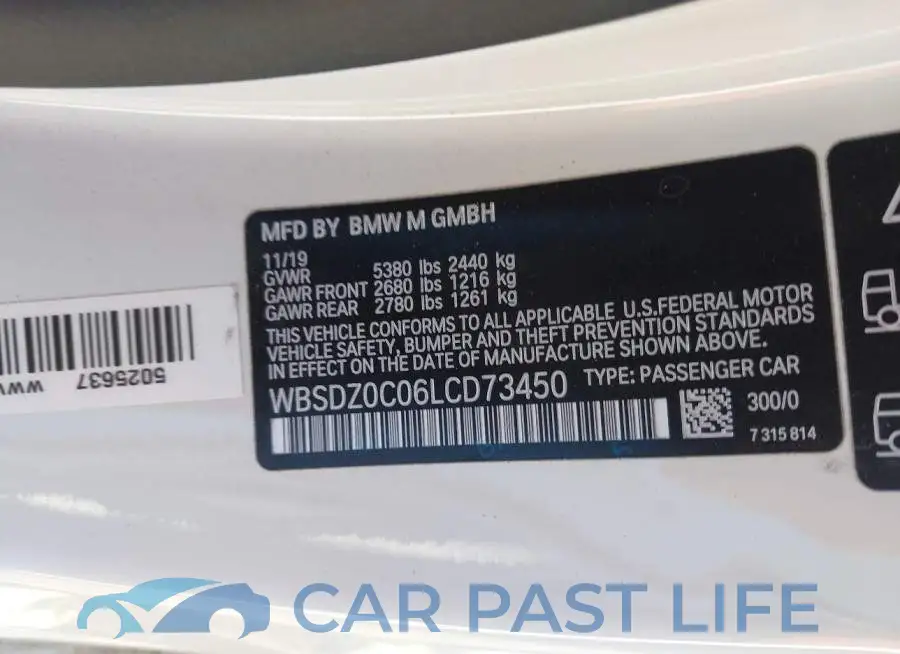 WBSDZ0C06LCD73450# 9