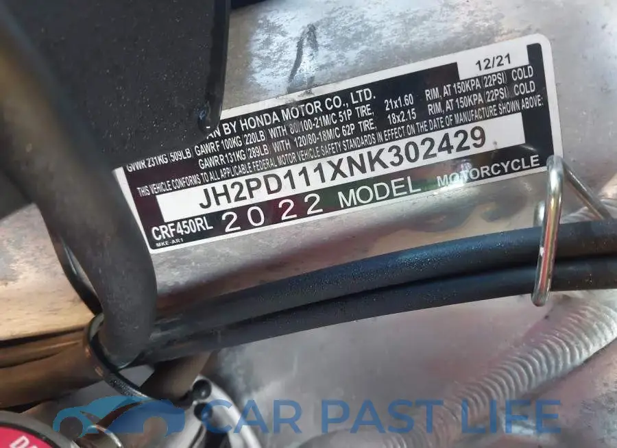 JH2PD111XNK302429# 10