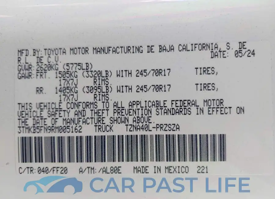3TMKB5FN9RM005162# 9