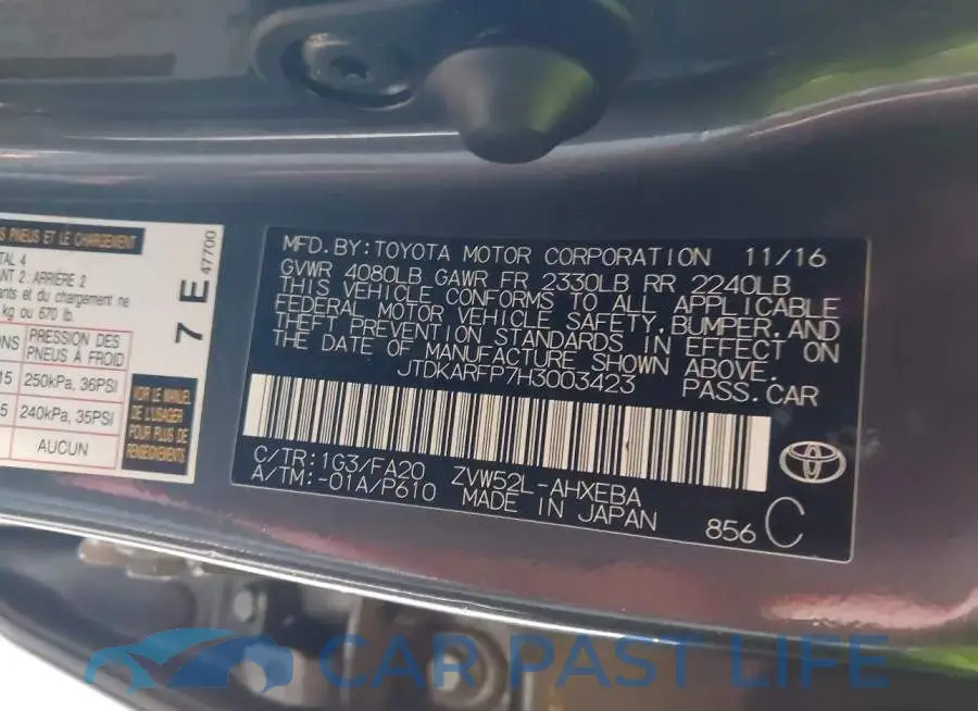 JTDKARFP7H3003423# 9