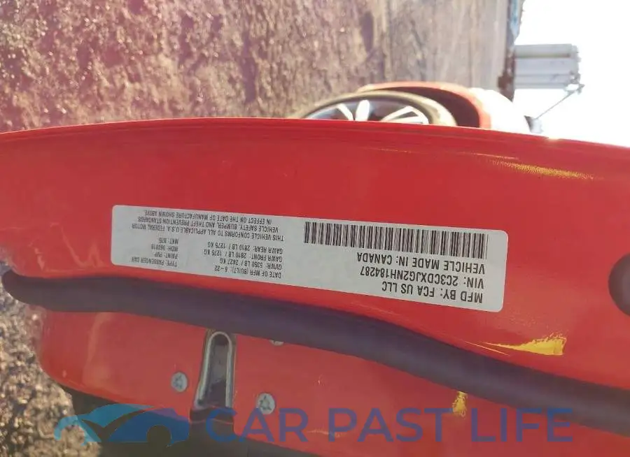 2C3CDXJG2NH184287# 9