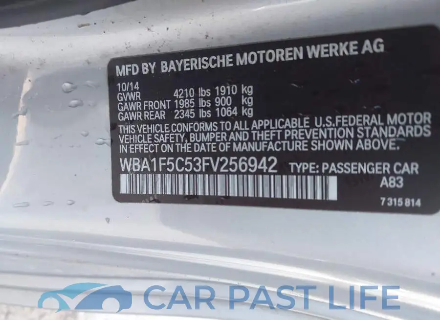 WBA1F5C53FV256942# 9