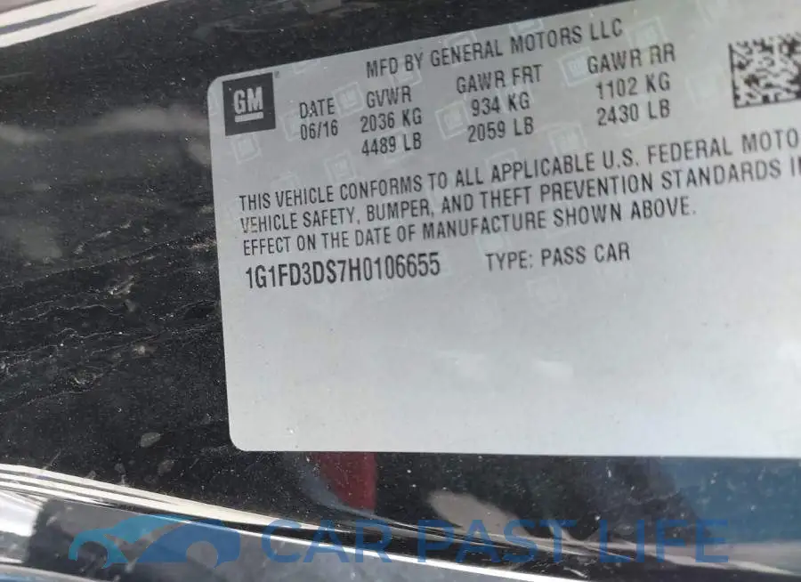 1G1FD3DS7H0106655# 9