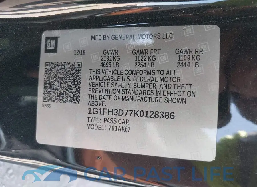 1G1FH3D77K0128386# 9
