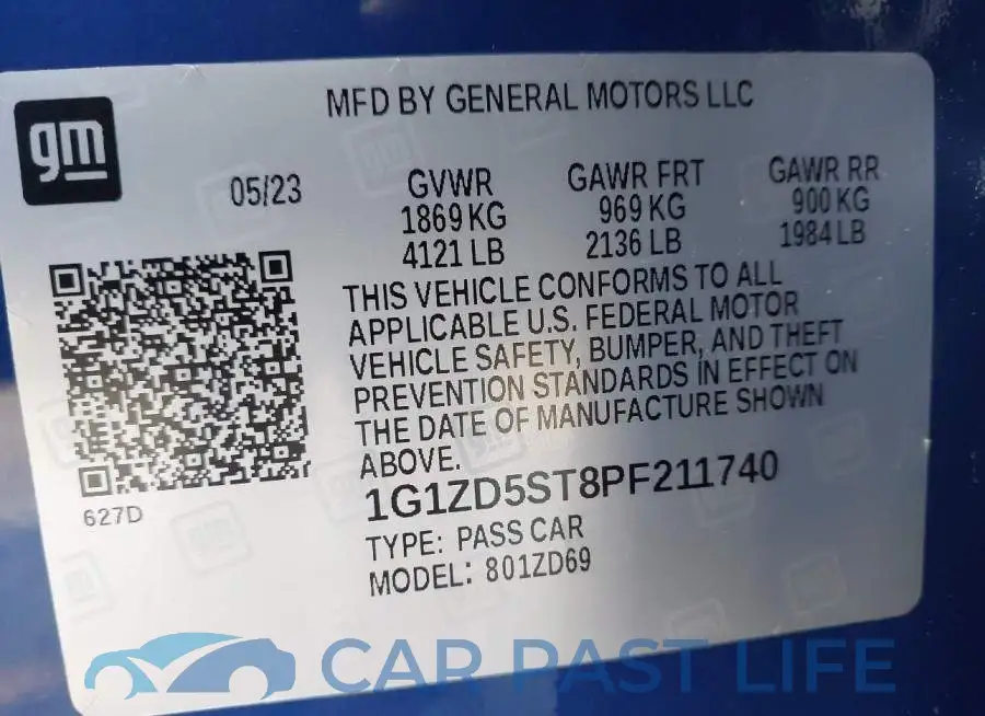 1G1ZD5ST8PF211740# 9