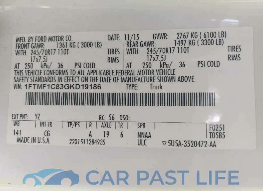 1FTMF1C83GKD19186# 9