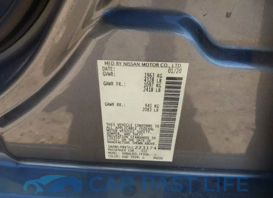 1N4BL4BV5LC223174# 9