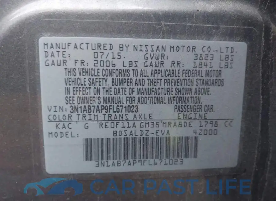 3N1AB7AP9FL671023# 9