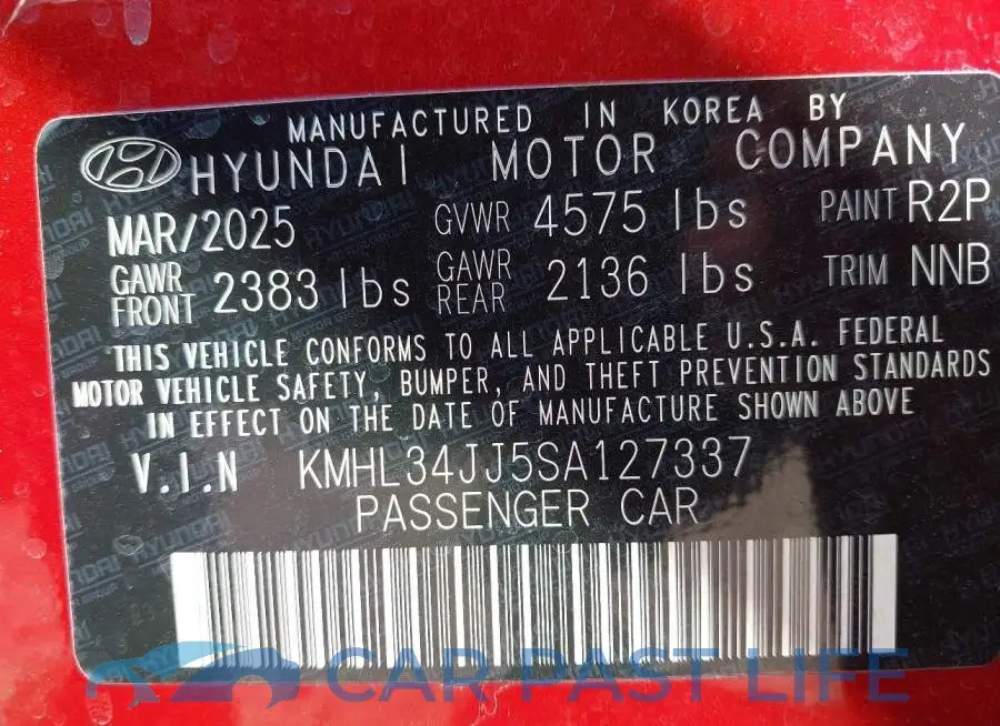 KMHL34JJ5SA127337# 9