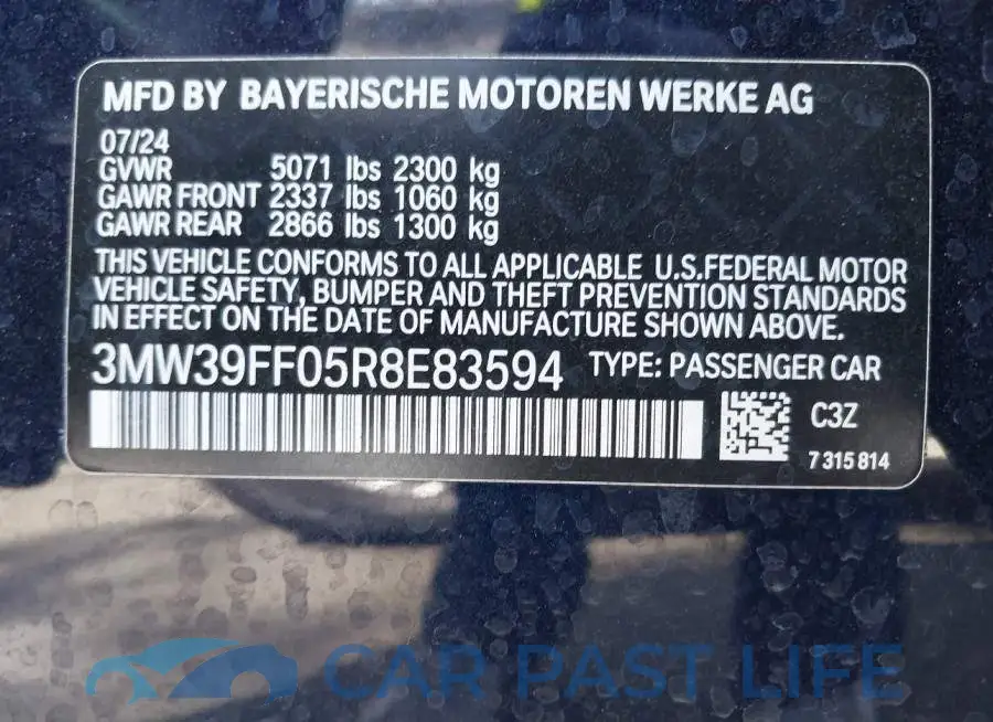 3MW39FF05R8E83594# 9