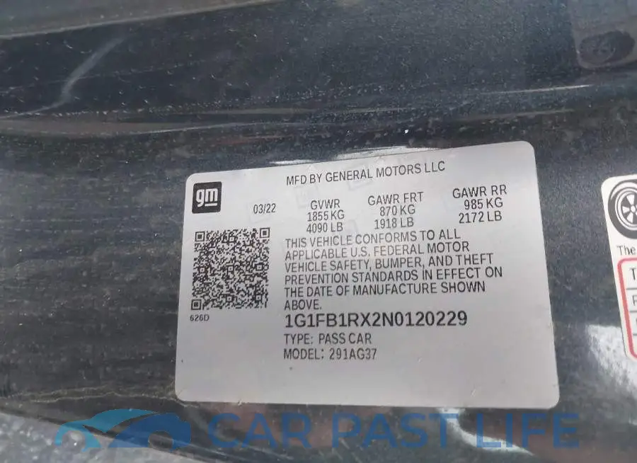 1G1FB1RX2N0120229# 9