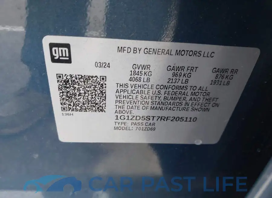 1G1ZD5ST7RF205110# 9