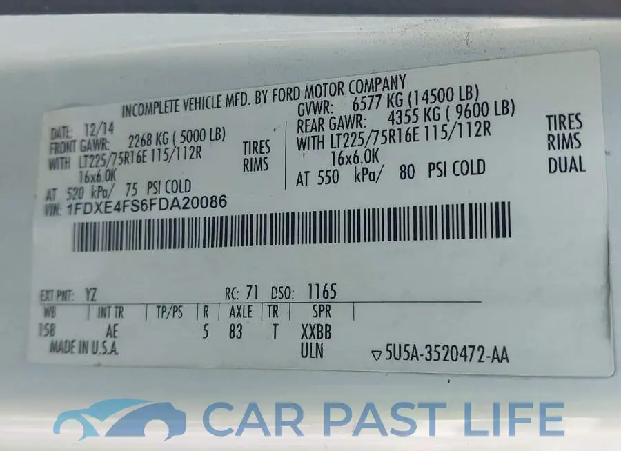 1FDXE4FS6FDA20086# 8