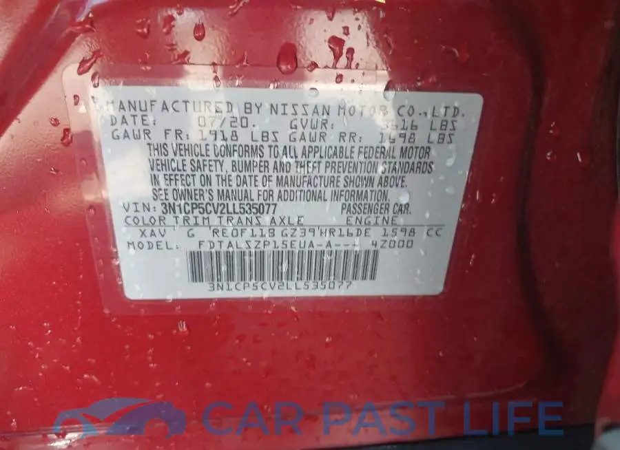 3N1CP5CV2LL535077# 9