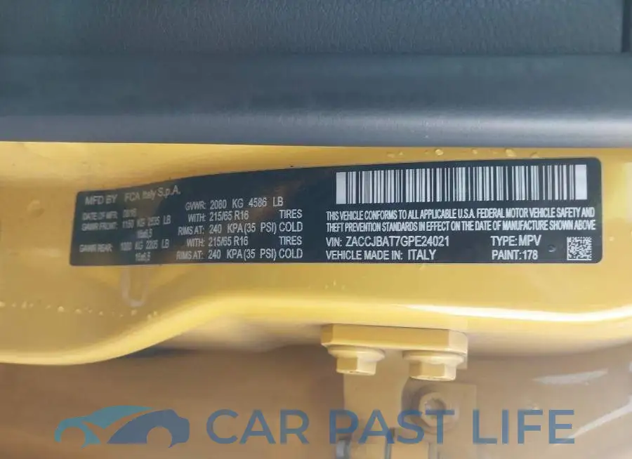 ZACCJBAT7GPE24021# 9