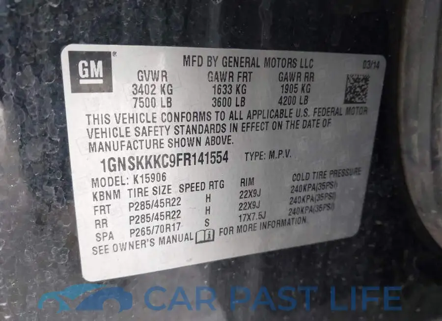 1GNSKKKC9FR141554# 9