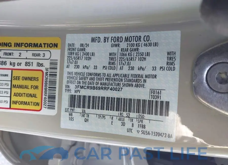 3FMCR9B69RRF40027# 9