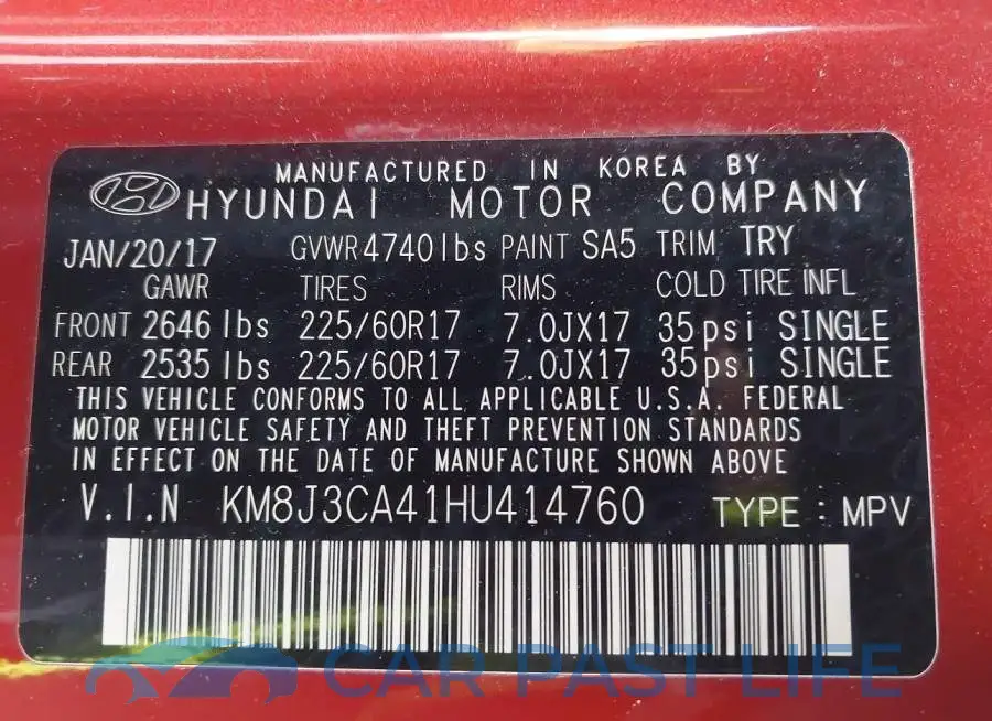 KM8J3CA41HU414760# 9
