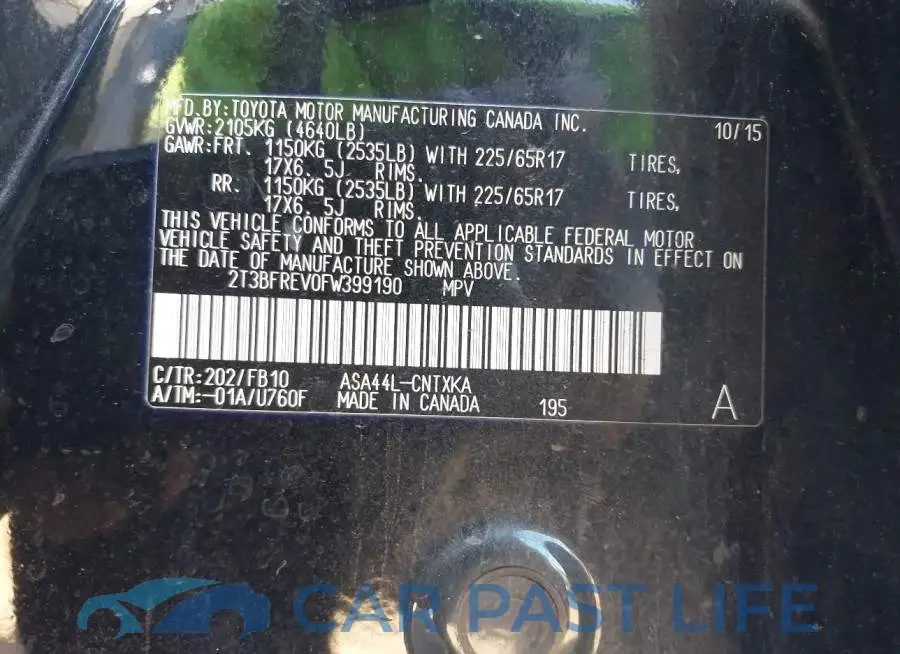 2T3BFREV0FW399190# 9