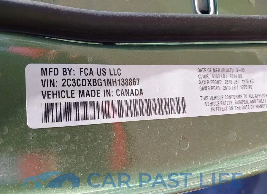 2C3CDXBG1NH138867# 9