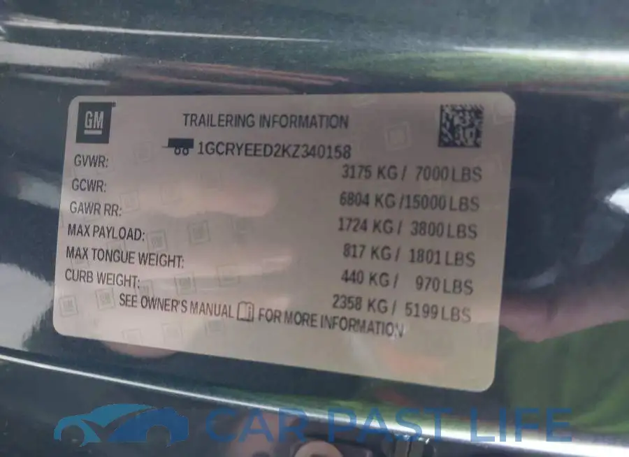 1GCRYEED2KZ340158# 9