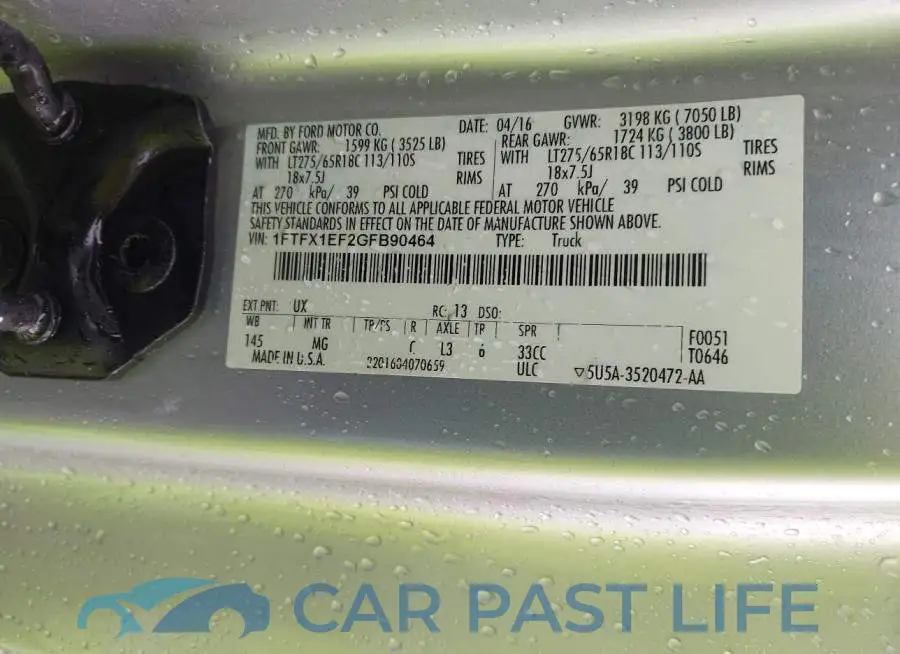 1FTFX1EF2GFB90464# 9