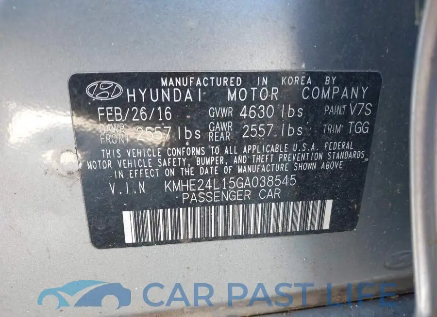 KMHE24L15GA038545# 9