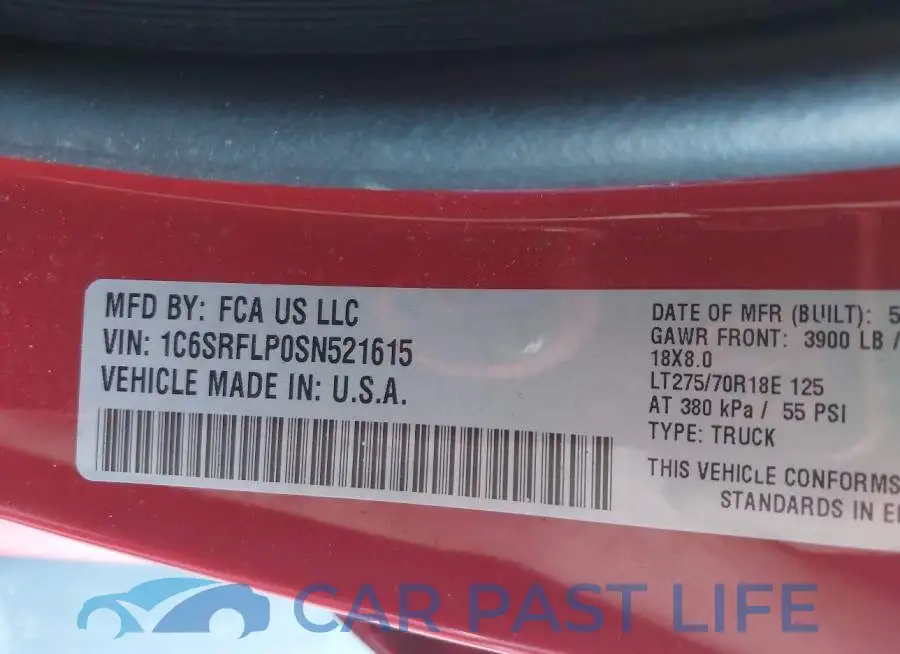 1C6SRFLP0SN521615# 9