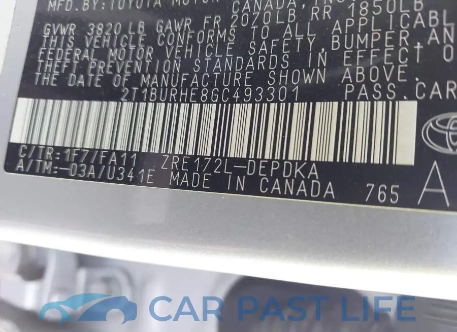 2T1BURHE8GC493301# 9